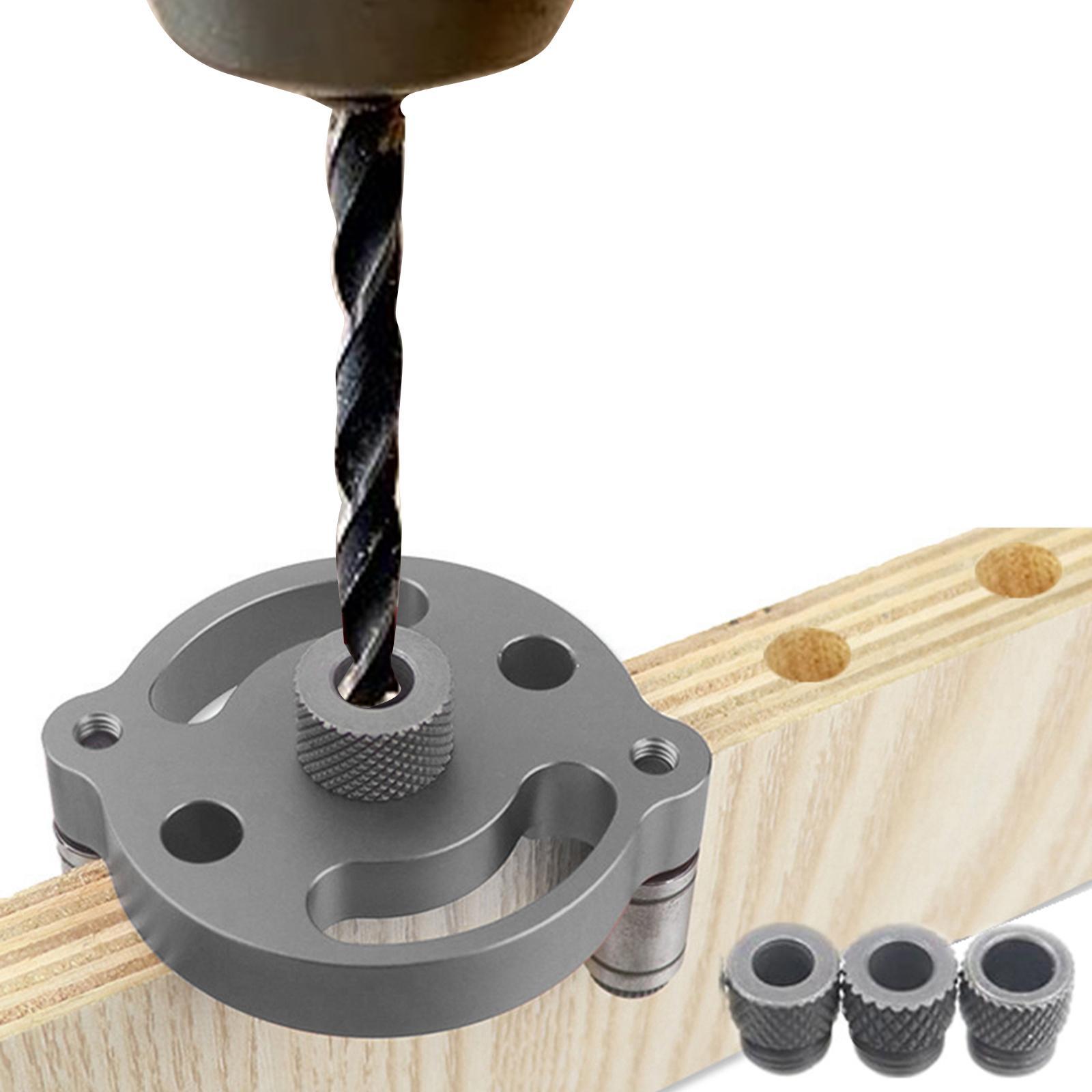 Vertical Pocket Hole Jig Woodworking Drilling  Hole Puncher 6/8/10mm gray