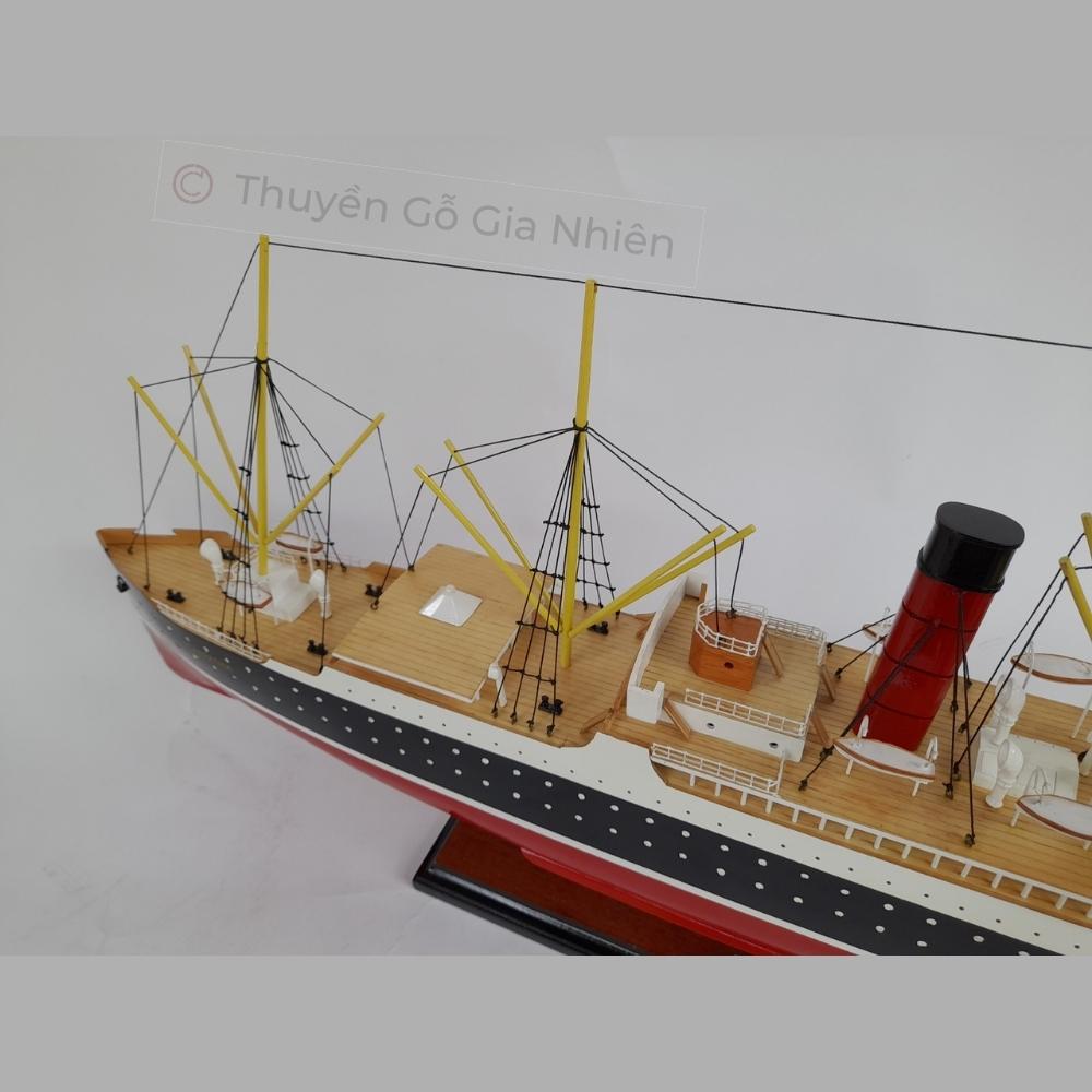 Mô Hình Thuyền Gỗ Phong Thủy Dạng Thuyền Du Lịch RMS CARPATHIA Chính Hãng Hàng Xuất Khẩu Chất Lượng Cao