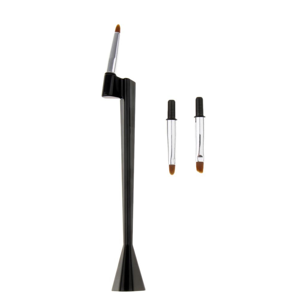3 In 1 Makeup Eye Brush Kit Eyebrow Shadow Lip Concealer Cosmetic Brush Tool