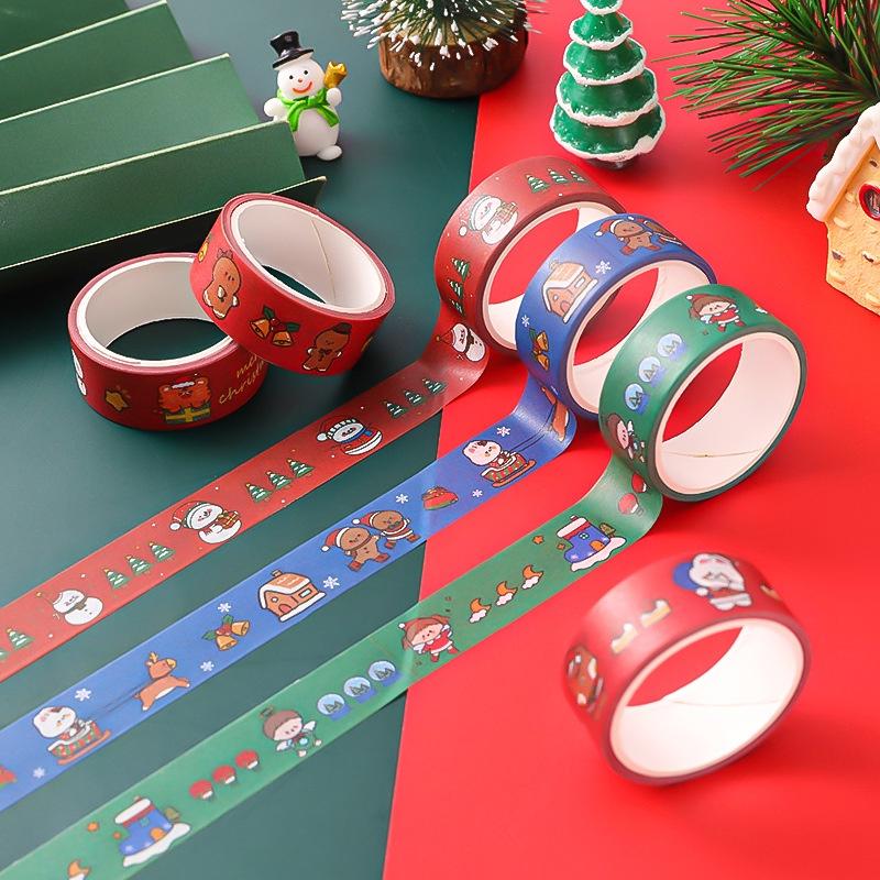 Băng dính washi tape giáng sinh noel Merry Christmas 1.5cm*3m