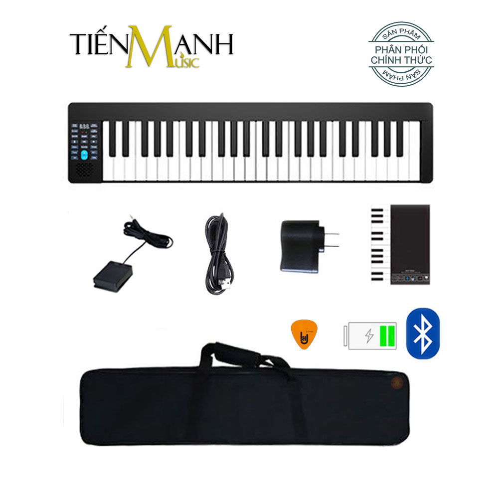 Đàn Piano Điện Konix PJ49Z - 49 Phím cảm ứng lực Midi Keyboard Controllers PJ49 Hàng Chính Hãng - Kèm Móng Gẩy DreamMaker