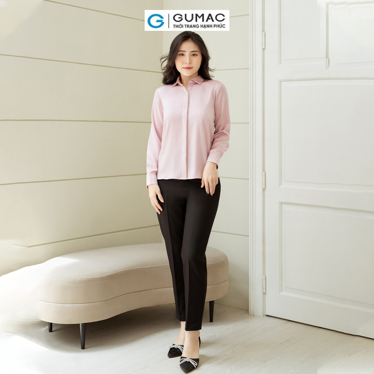 Áo sơ mi nẹp nút GUMAC AD08005