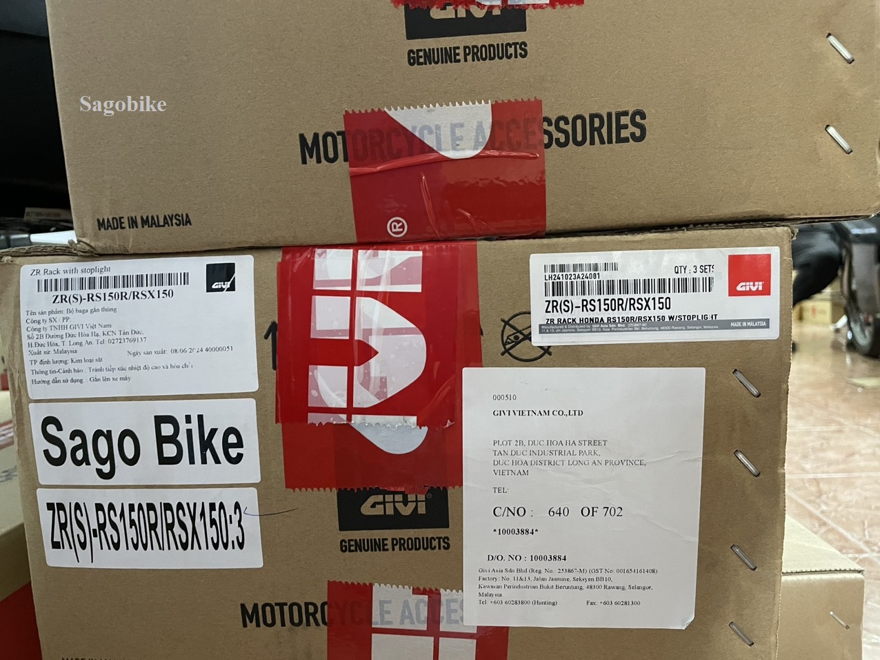 Baga ZR Winner X / Cảng givi ZR Winner X / Winner 150 baga kèm đế M7MNS có đèn, hàng givi chính hãng, mới 100%