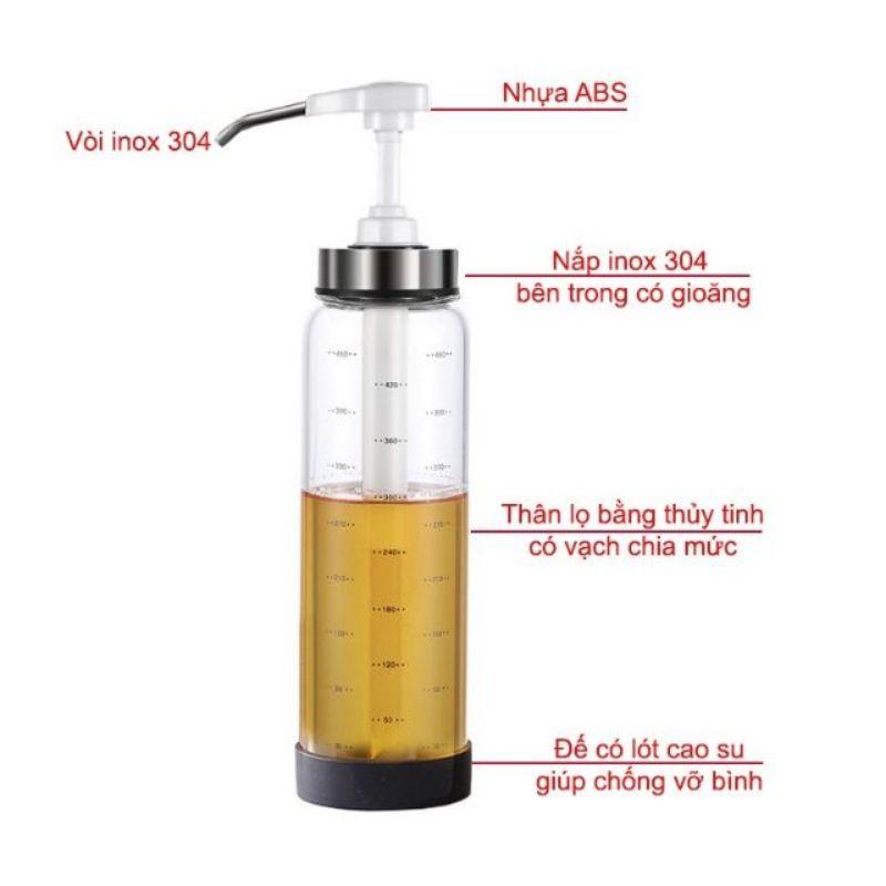 BÌNH ĐỰNG TƯƠNG ỚT, MẬT ONG CÓ VÒI TIỆN DỤNG LOẠI 500ML