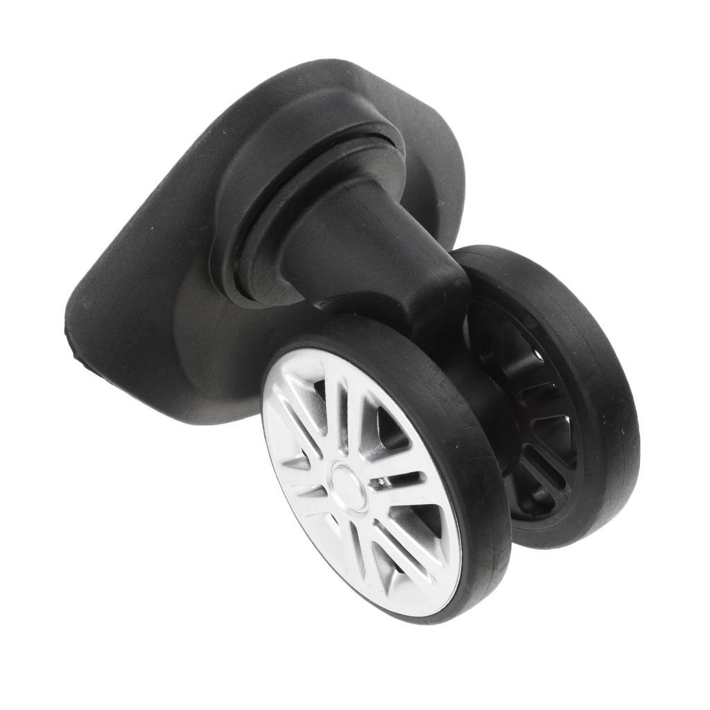 4x 2 Pieces Black Replacement A19 Dual Roller Wheels Luggage Swivel Suitcase Casters Repair Accessory