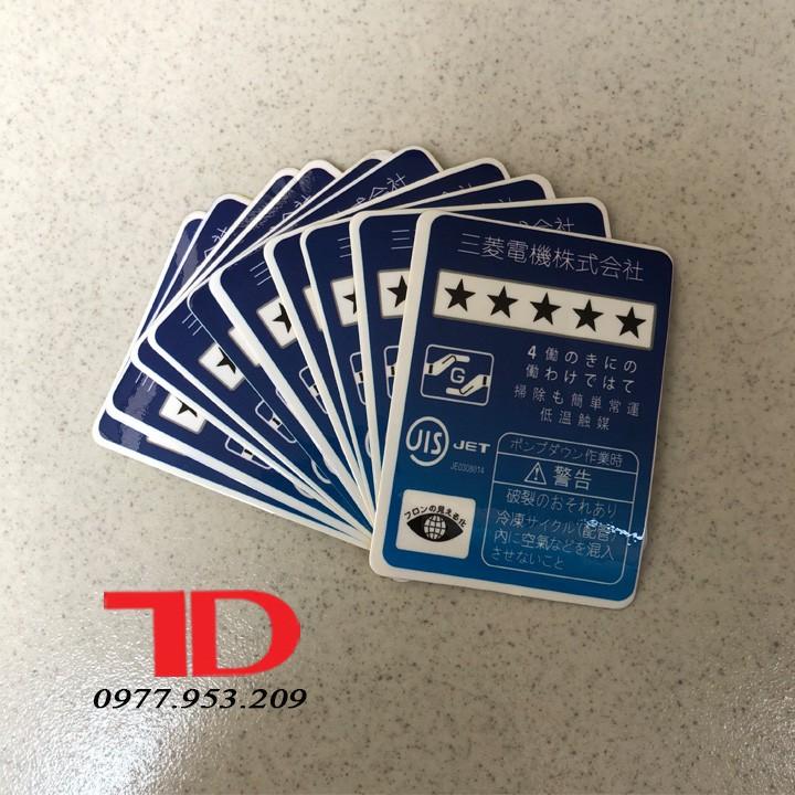 Tem Máy Lạnh nội địa Nhật 9.5x6.5cm mẫu 6