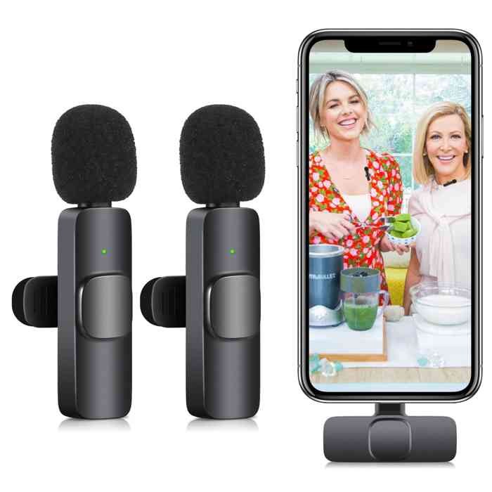 MICROPHONE K9-2 + TYPE/C BAO GỒM 2 MICRO THU GIỌNG SIÊU RÕ-HT