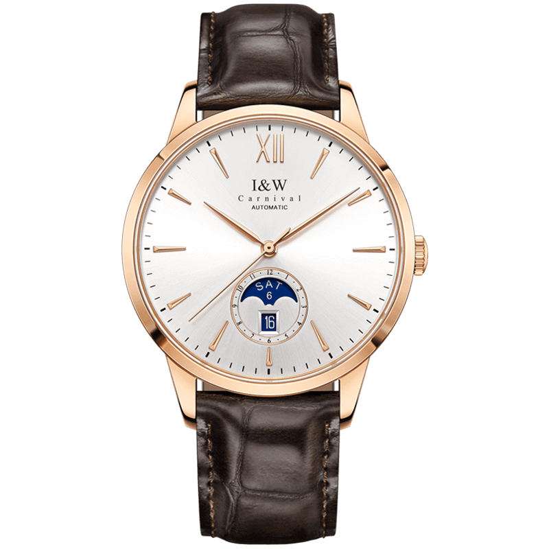 Đồng hồ nam chính hãng IW CARNIVAL IW527G-1 Kính sapphire ,chống xước ,Chống nước 30m ,Bảo hành 24 tháng,Máy cơ ,dây da cao cấp, thiết kế đơn giản dễ đeo