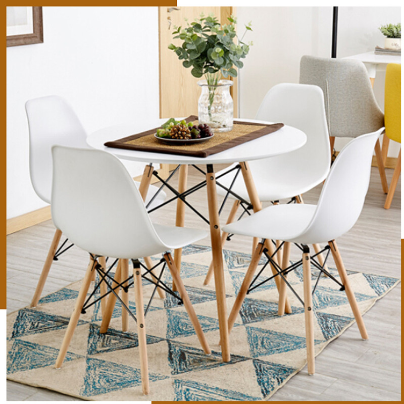 Combo Bộ bàn tròn Eiffel trắng và 4 ghế Eames