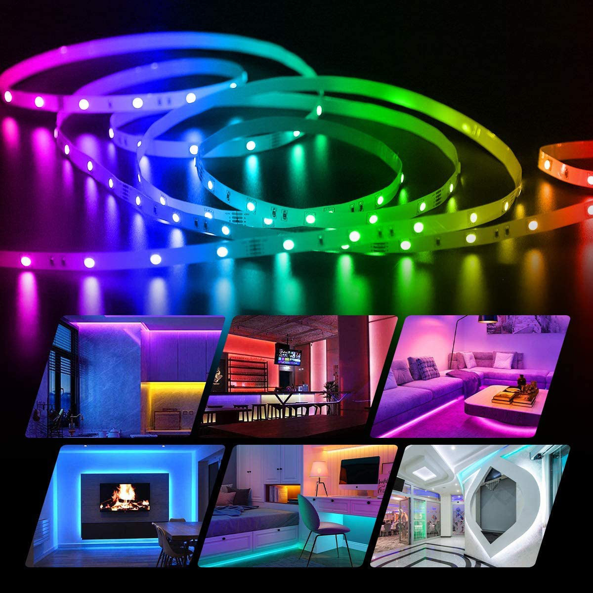 Cuộn Dây 5m/10m Đèn LED Trang Trí RGB 5050 Strip Light miDoctor, Quấn Cây Chống Nước, Trang Trí Phòng, Dán Tường, Bàn Máy Tính, Tạo Không Gian Quay Video Tiktok, Chụp Ảnh, Kèm Remote 44 Phím