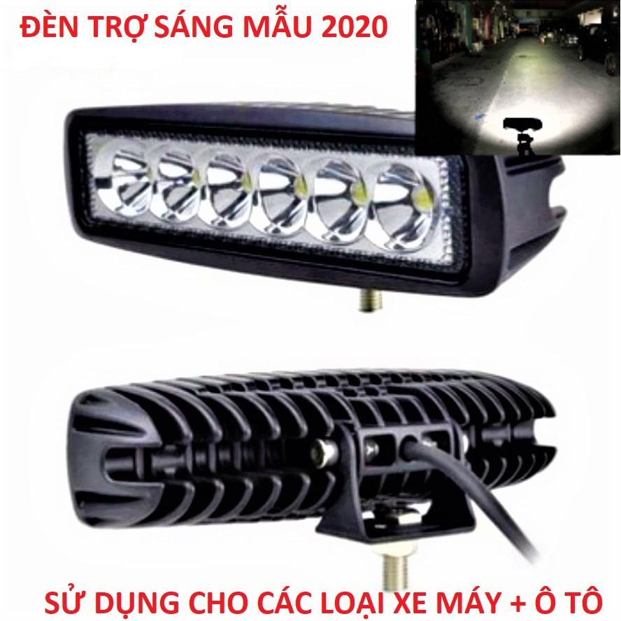Đèn trợ sáng xe máy ô tô LED C6 mẫu mới ánh sáng mạnh