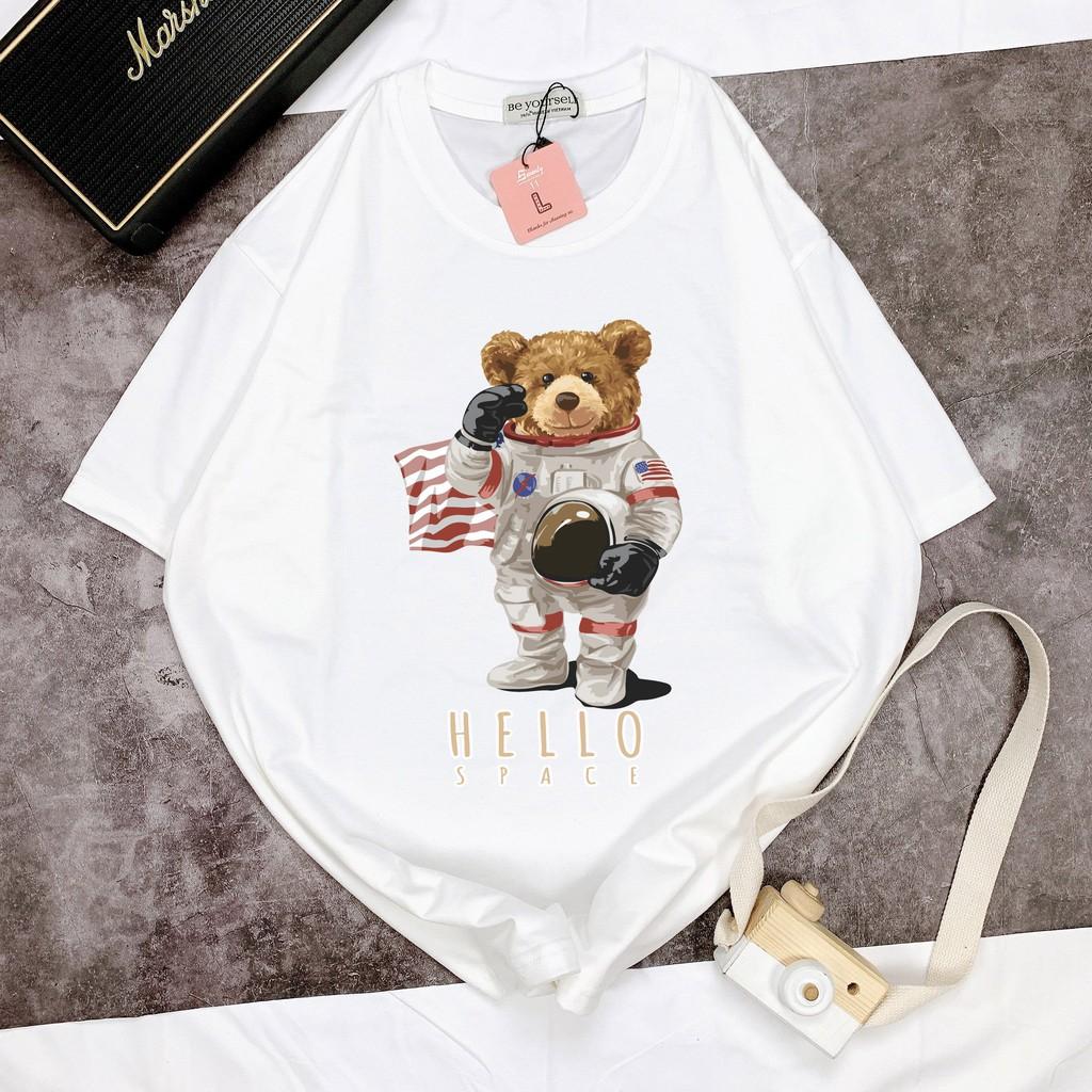 Áo thun unisex Be Yourself size M L XL - HELLO SPACE BEAR