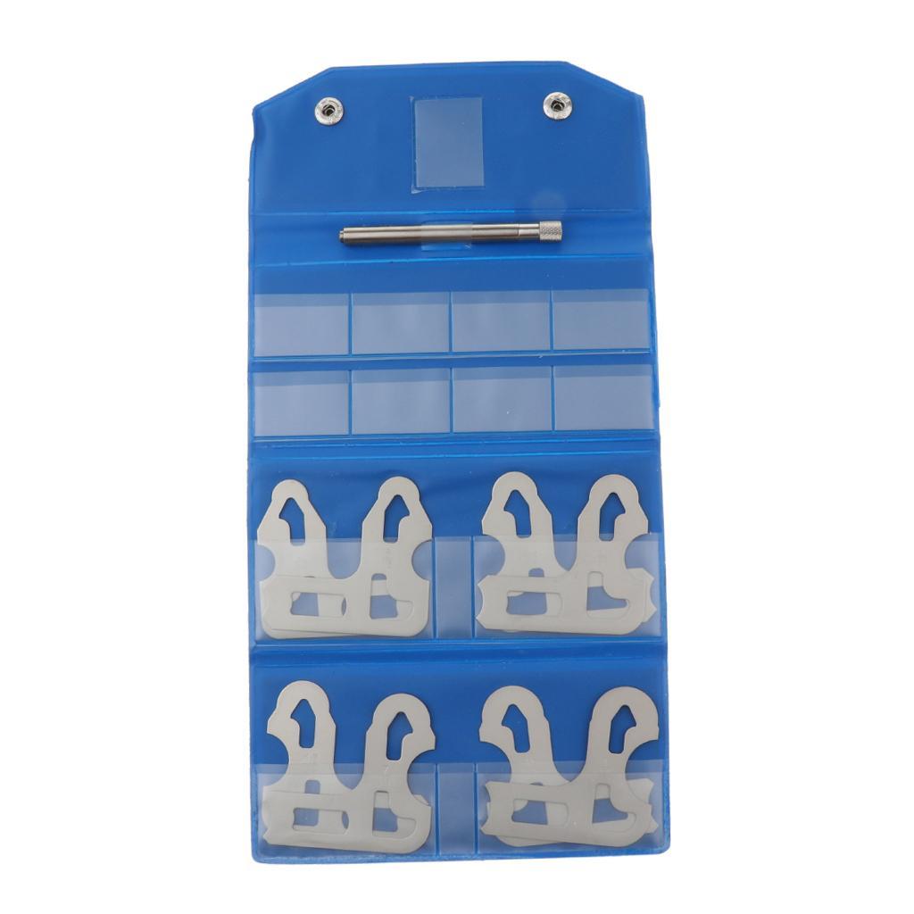 8pieces 9/32-1/2 inch Radius Gauge Set Machinist Inspection Measuring Tool Hardness