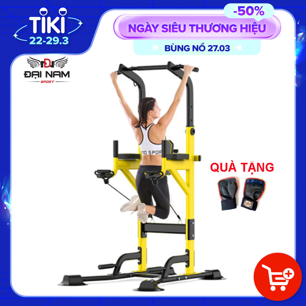 Xà Đơn Xà Kép Đa Năng Tập Gym Dns - Ẽ30 Chính Hãng Đại Nam Sport Tặng Kèm Găng Tay Tập Xà