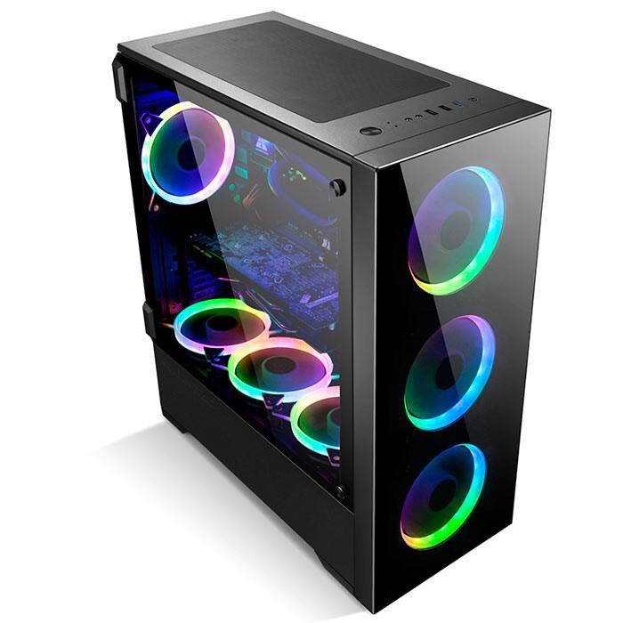 Vỏ Case Golden Field Z21 (Full Tower/Màu Đen,1 fan Golden Field Rainbow RGB Inner)) _ Hàng chính hãng