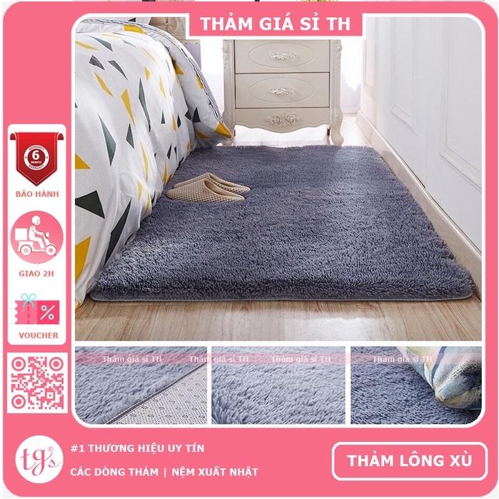 Thảm Lông Xù Xám Bạc | 160x200cm | Thảm Trang Trí Phòng Khách - Phòng Ngủ - Thảm Trải Sofa - Thảm Dành Cho Bé