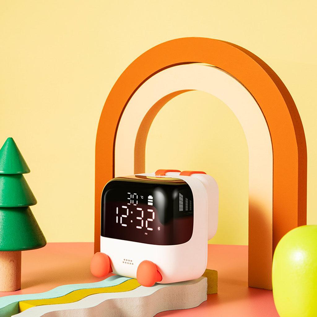 Portable Travel Alarm Clock with USB Charger Small Digital