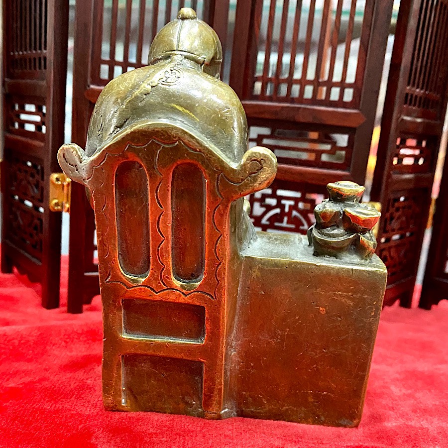 TƯỢNG ÔNG QUẢN GIA PHONG THUỶ BẰNG ĐỒNG CAO 15 cm