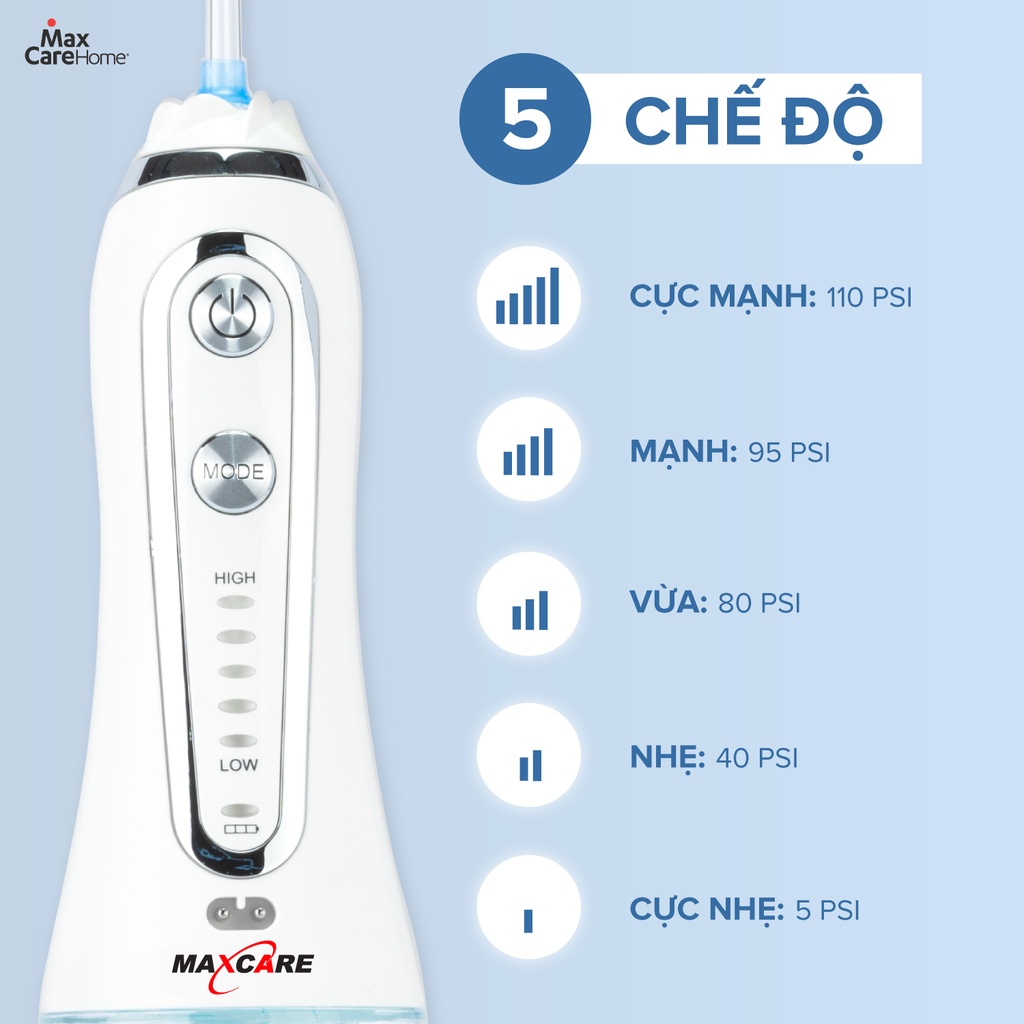 Máy tăm nước cầm tay Maxcare Max456S