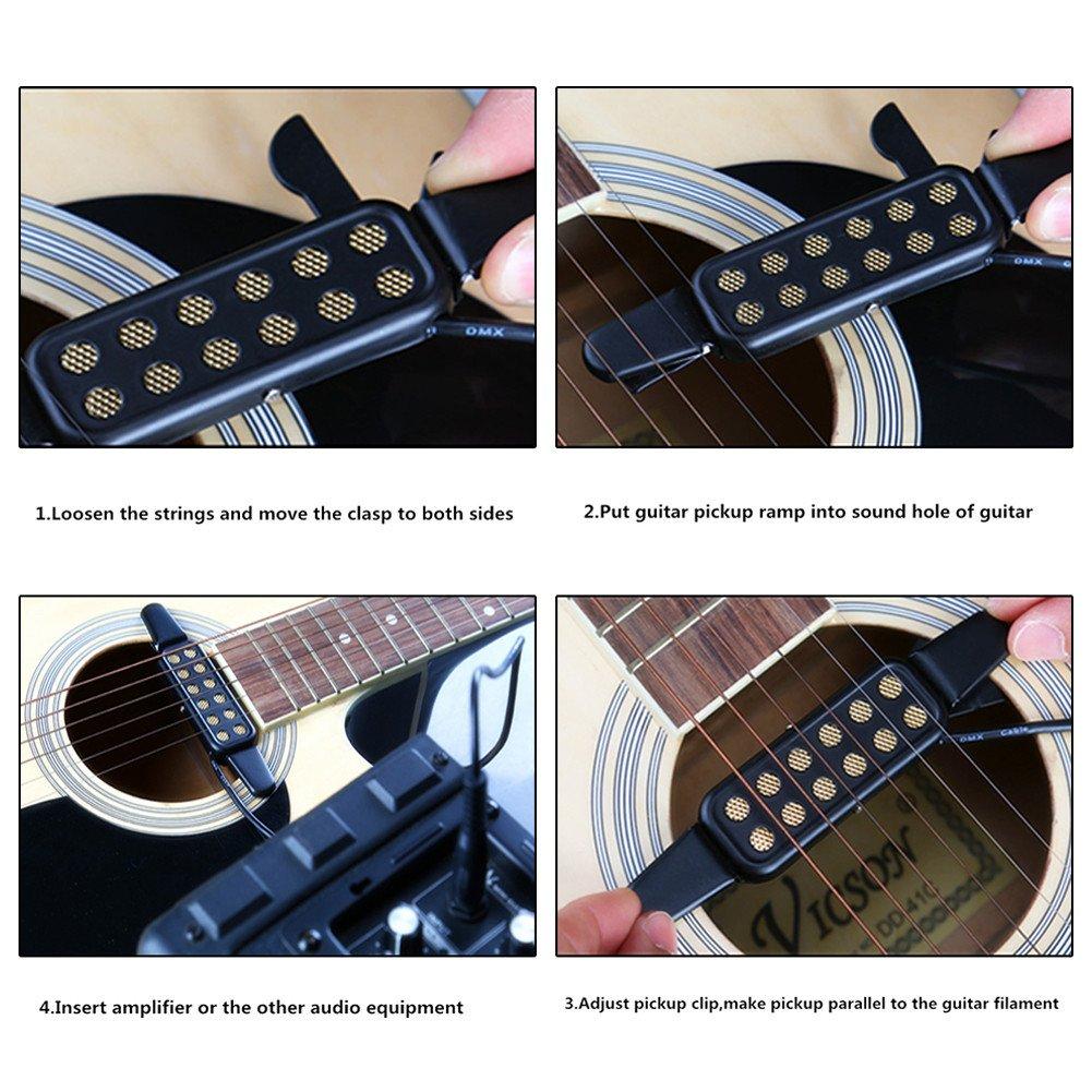12 lỗ guitar guitar classicer Pickups Phụ kiện bán tải điện cho guitar acoustic