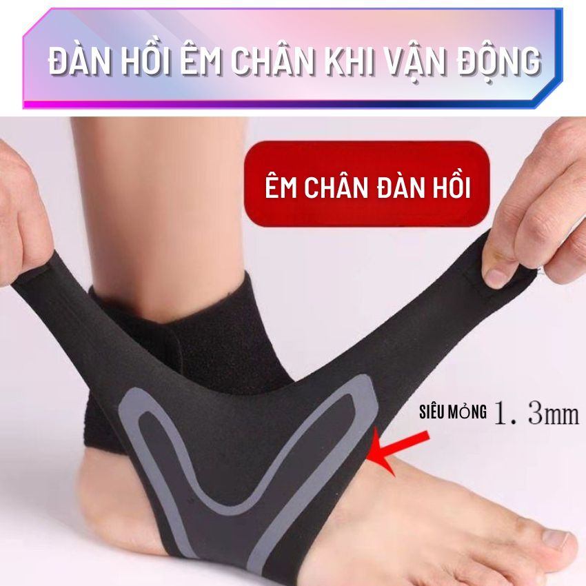 Băng cổ chân bảo vệ mắt cá chân đá bóng tập thể thao chất liệu vải dệt kim đàn hồi thoáng khí BG06