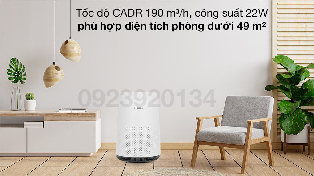 Máy loc không khí bụi mịn, diện tích 49m2 Philips AC0820/10 - Hàng chính hãng