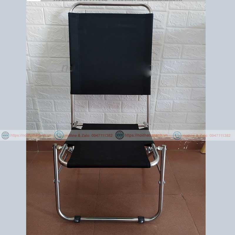 Ghế xếp inox cafe mini lưng cao câu cá du lịch dã ngoại giá rẻ LA-GXC03