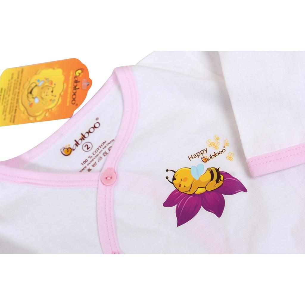Set 5 áo sơ sinh cổ tim cài lệch tay dài