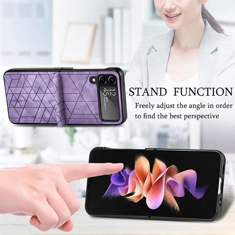 Ốp lưng dành cho Galaxy Z Flip 4 ví giả da thời trang