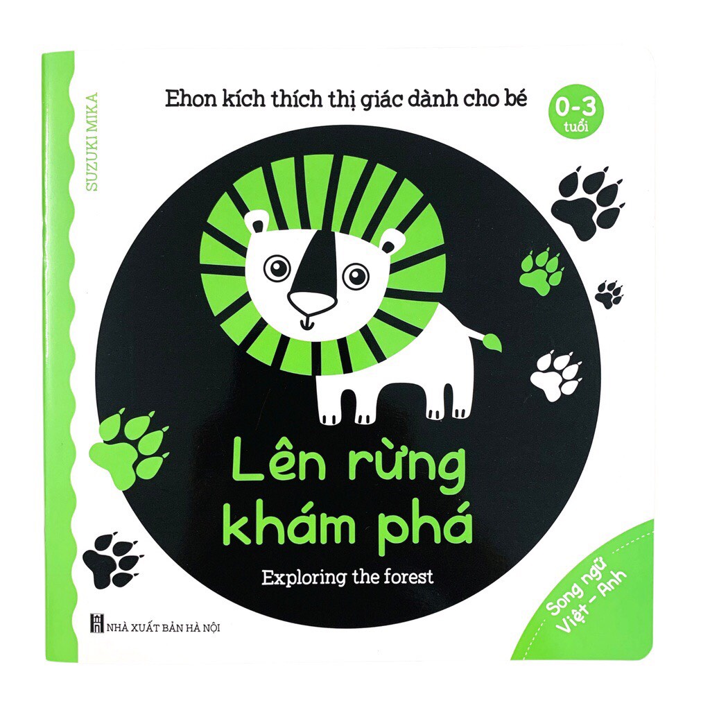 Combo 6 cuốn sách Ehon Song Ngữ Kích Thích Thị Giác Cho Bé 0-3 tuổi Black and White books