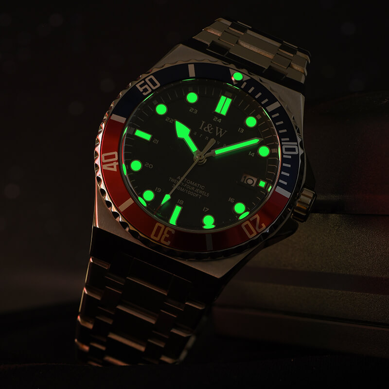 Đồng hồ nam chính hãng I&amp;W Carnival 726G-T4 Hàng mới fullbox ,Kính chống xước,Chống nước 100m,BH 24 tháng,Máy Cơ Automatic,dây kim loại xịn