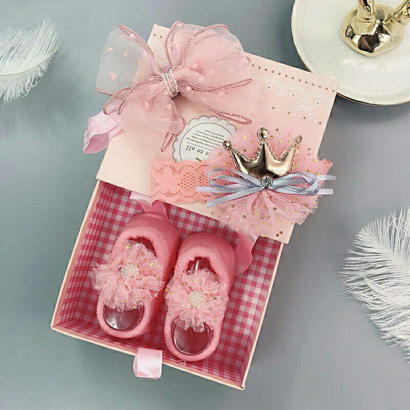 Set 2 đôi vớ tất chân len tone màu Giáng sinh Noel cho bé sơ sinh và trẻ em nhỏ siêu xinh