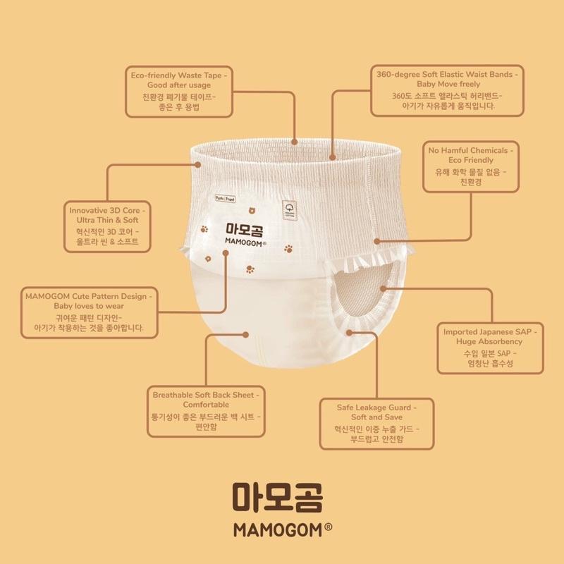 QUÀ HẤP DẪNTã/Bỉm MAMOGOM Hữu Cơ HÀN QUỐC Dán/Quần Đủ Size S62/M52/M48/L44/XL40/XXL38
