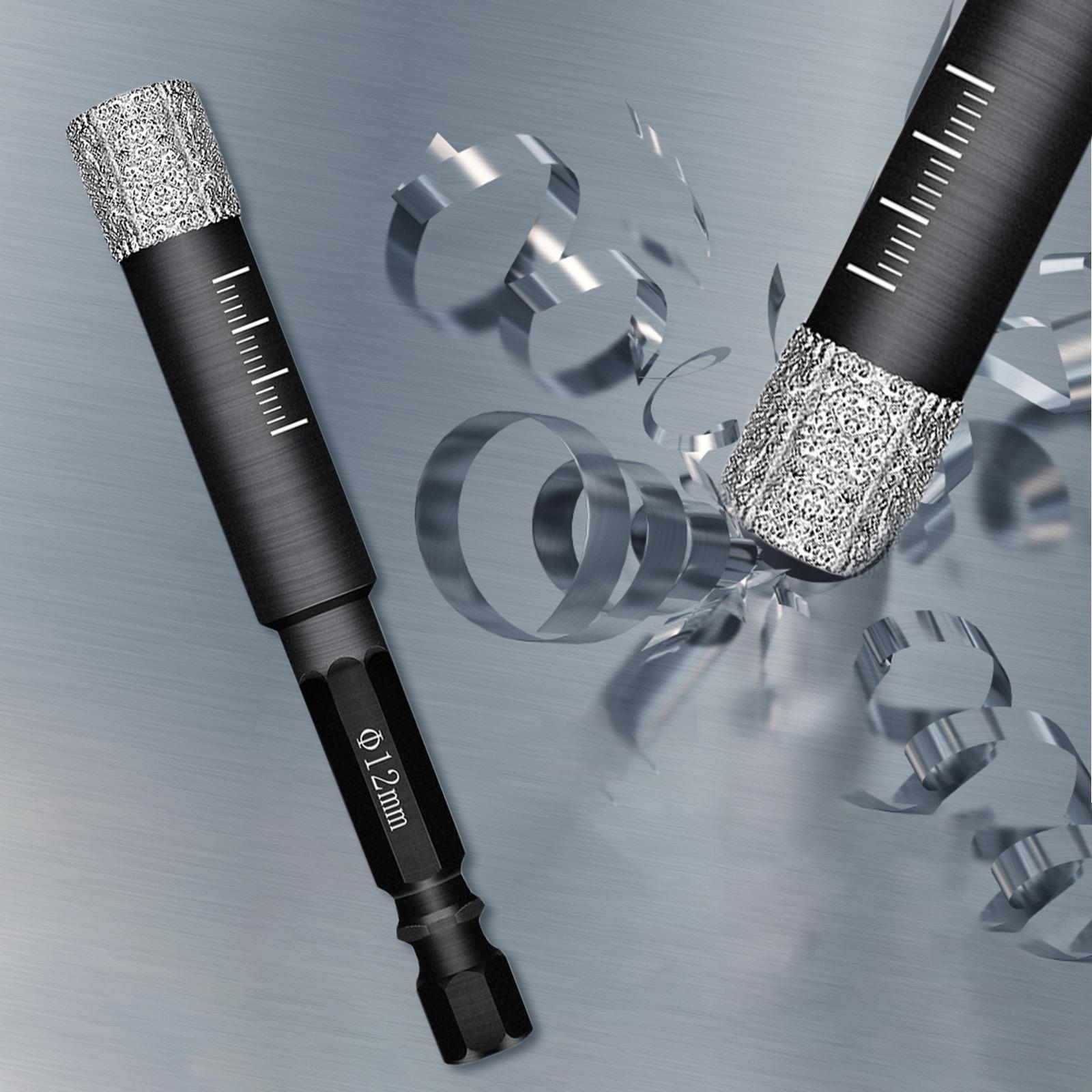 Diamond Dry Drill Bit Set for Stone Porcelain Granite 12MM+10MM