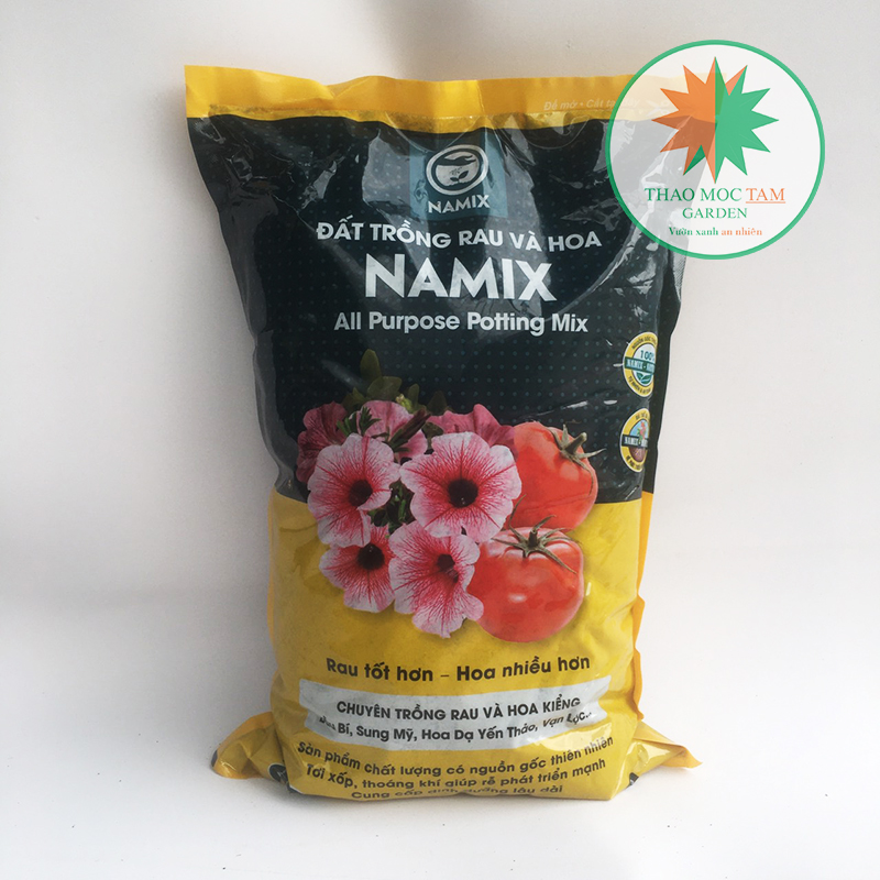 Đất trồng rau và hoa Namix - Đất sạch trồng chậu, trồng nhiều loại rau và cây hoa
