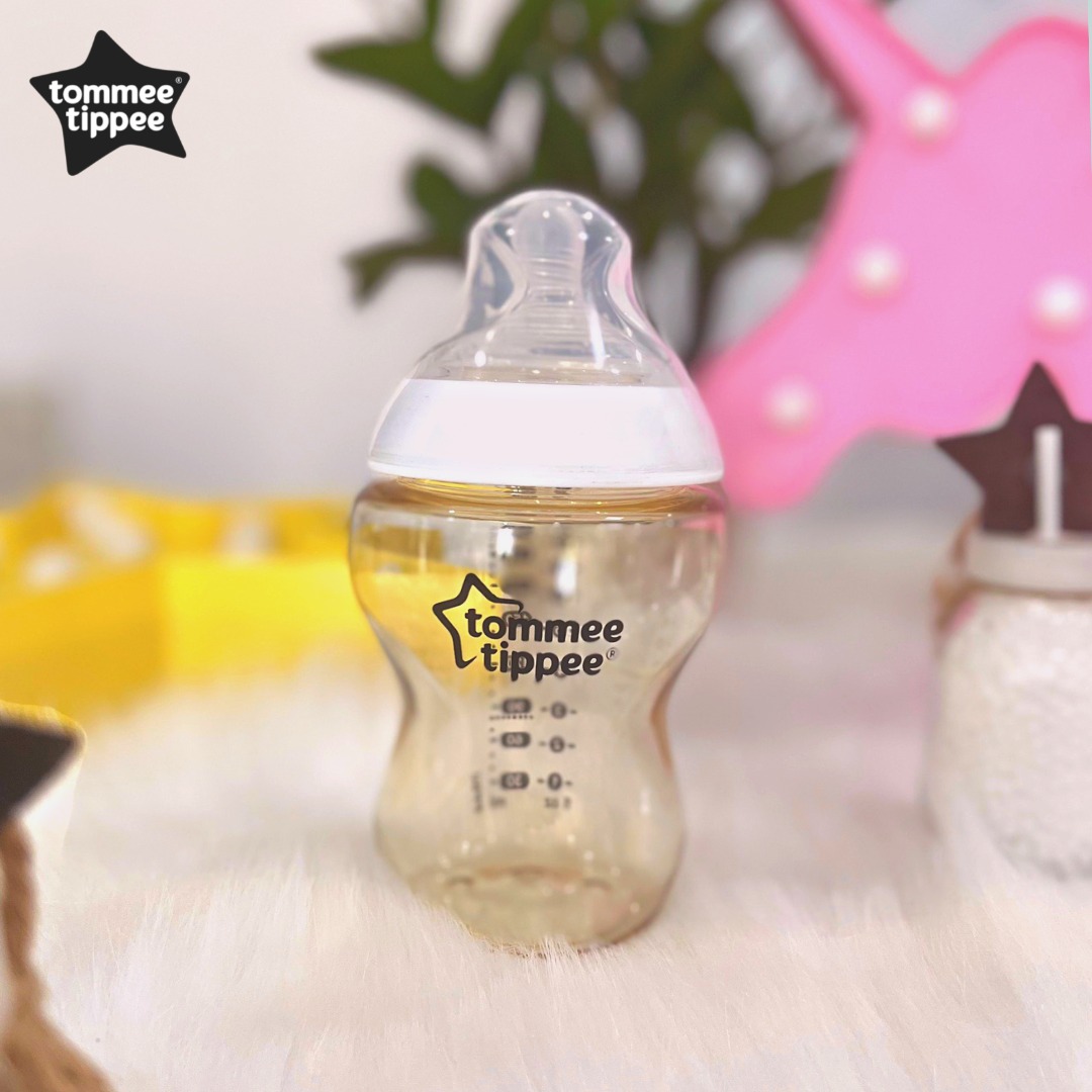 COMBO Bình sữa PPSU ty siêu mềm tự nhiên Tommee Tippee Closer to Nature 260ml &amp; Ty ngậm dạ quang cho bé Tommee Tippee Night Time 6-18 tháng (vỉ đôi) - Cá Voi