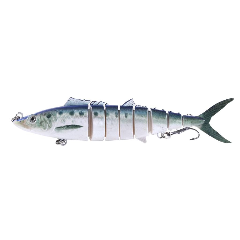 8 Segment Multi Jointed Fishing Lure Bionic Bait Eel Swimbait Blue