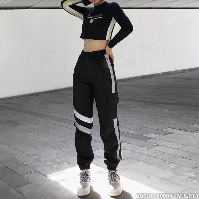 Quần Jogger Phản Quang Siêu Hot, quần jogger basic nam nữ