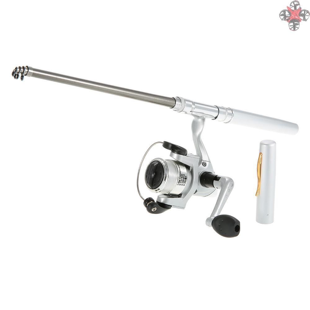 Cần Câu Cá Mini Dạng Bút Bằng Nhôm + Máy Câu