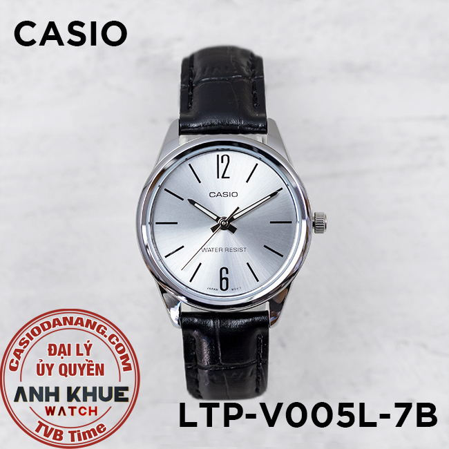 Đồng hồ nữ dây da Casio Standard chính hãng Anh Khuê LTP-V005L-7BUDF (28mm)