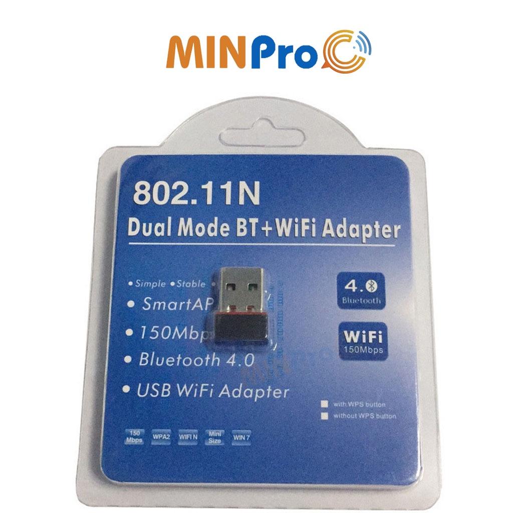 USB WIFI Bluetooth thu wifi cho máy tính bàn, laptop tốc độ cao - MINPRO