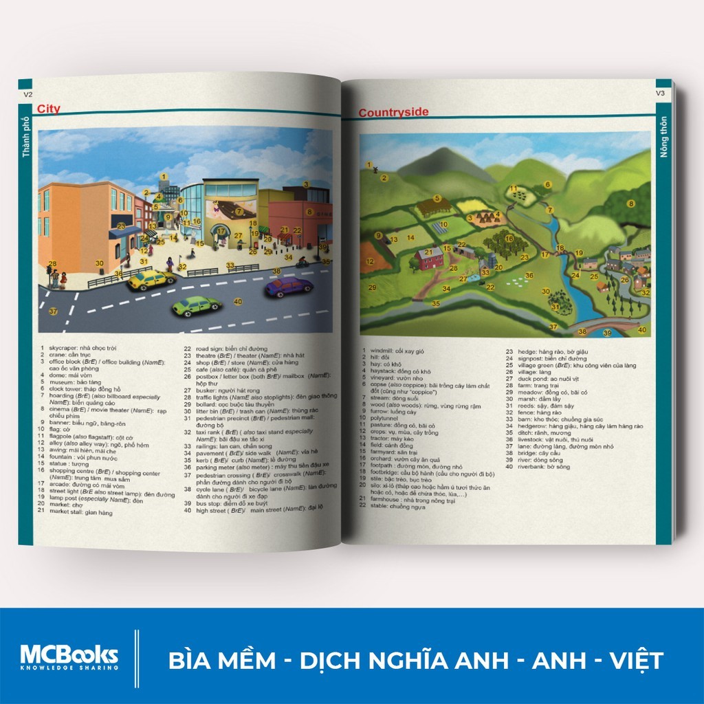 Sách - Từ Điển Anh Anh Việt Phiên Bản Bìa Mềm Màu Xanh - Giải Nghĩa Đầy Đủ Ví Dụ Phong Phú - MC