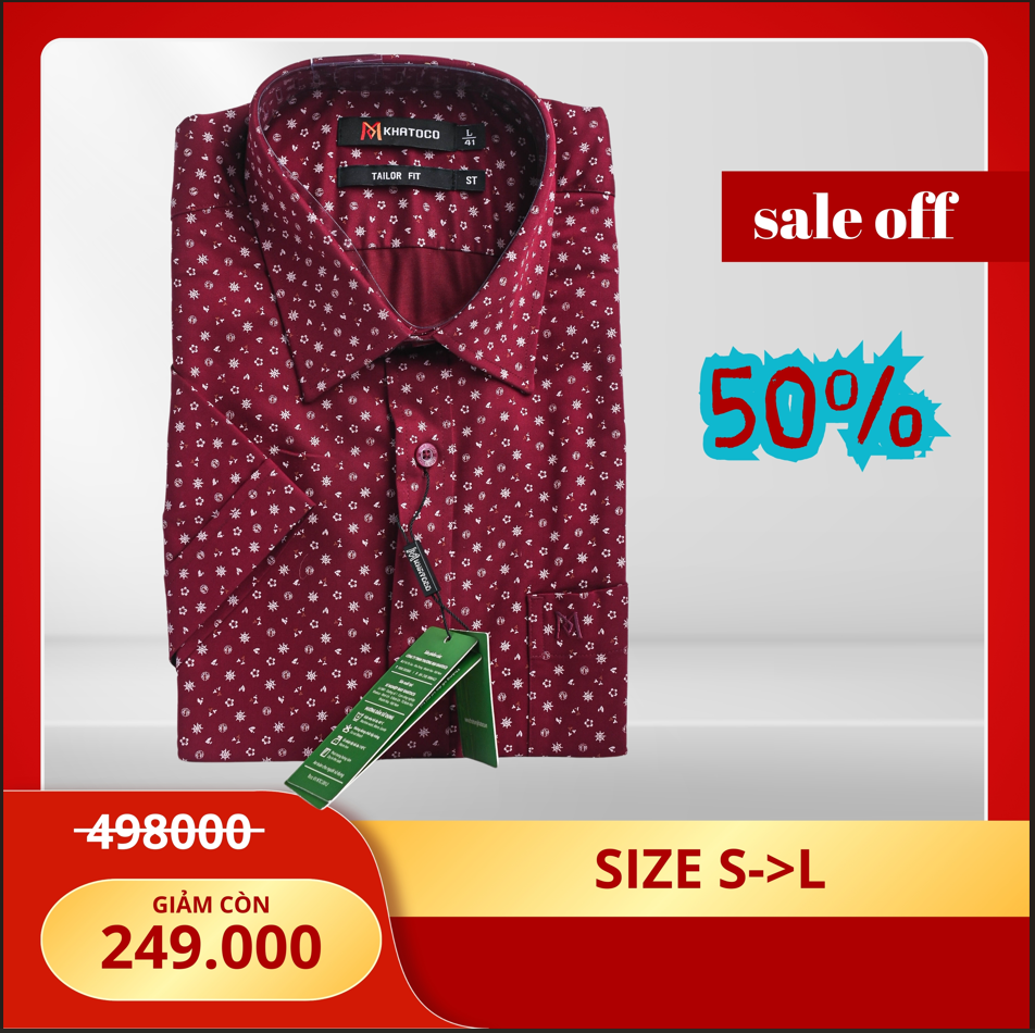 Áo sơ mi Khatoco sale off 50