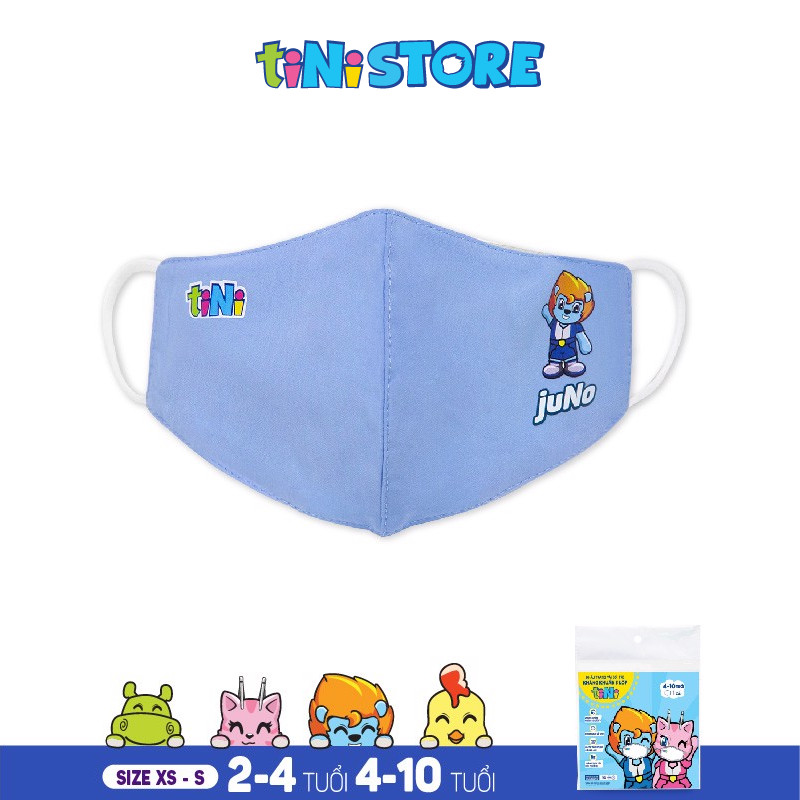 Khẩu trang vải sợi tre kháng khuẩn 3 lớp_ size S (4-10 tuổi) _Pack 1_màu Sky Blue