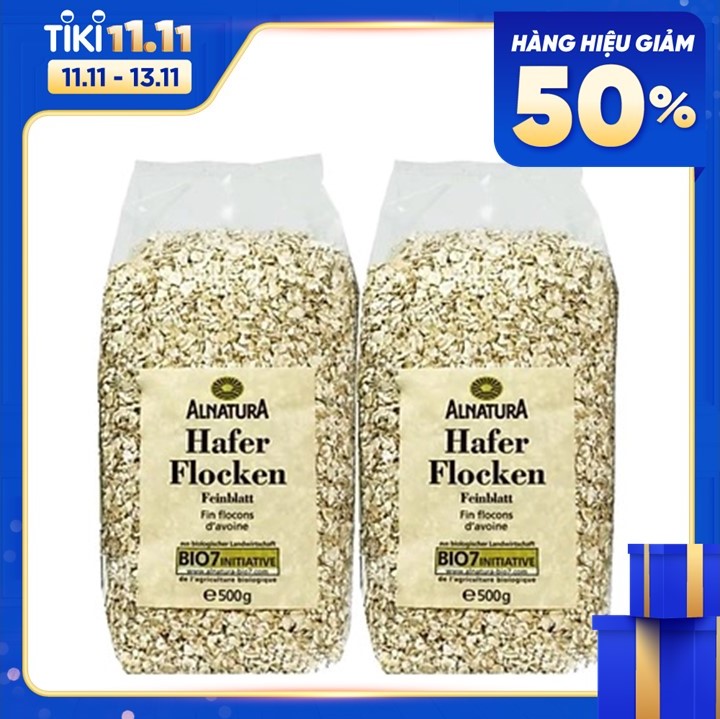 Combo 2 Gói Yến mạch Hafer Flocken (500g x 2 gói) - Deutschland (Dạng hạt cán vỡ)