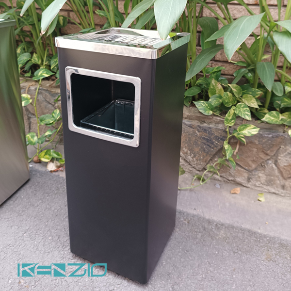 Thùng rác gạt tàn K-A34-B - Màu Đen của KENZIO