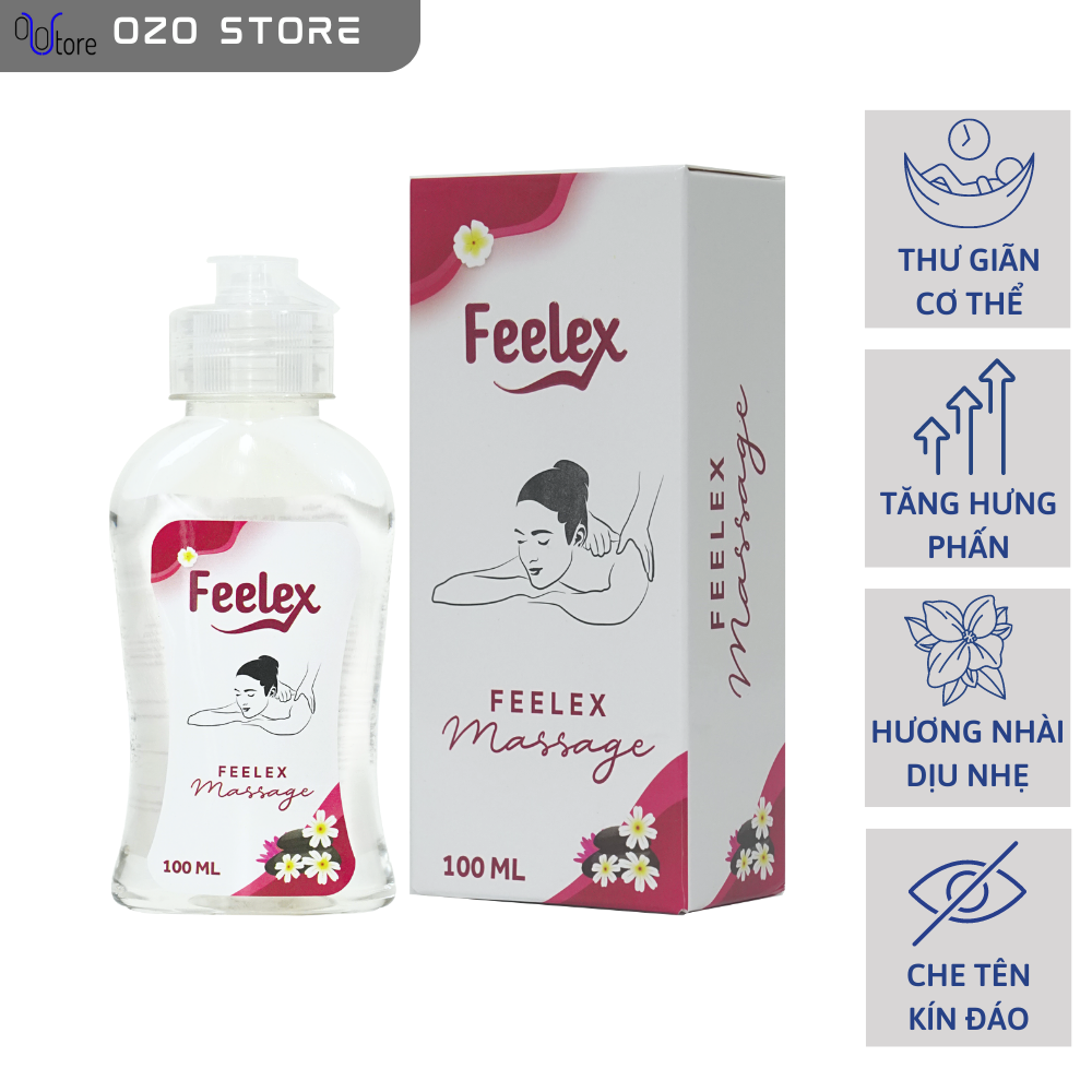 Dầu massage Yoni body Feelex toàn thân cho nam và nữ hương nhài dung tích 100ml
