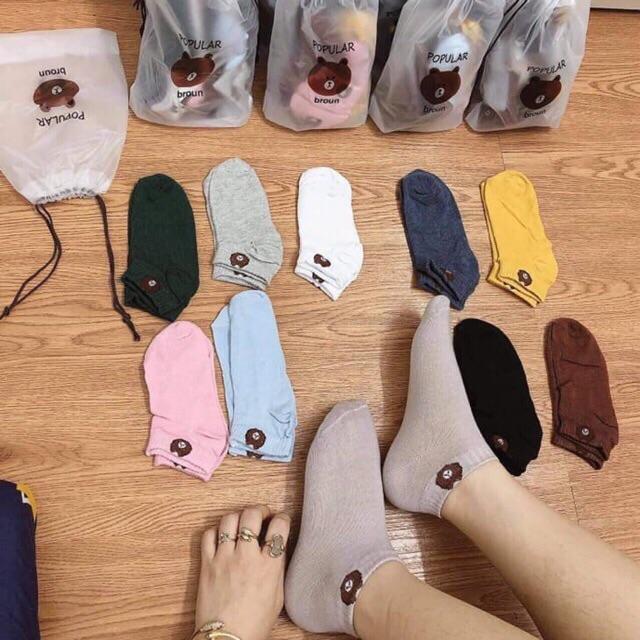 Sỉ 10 túi tất gấu
