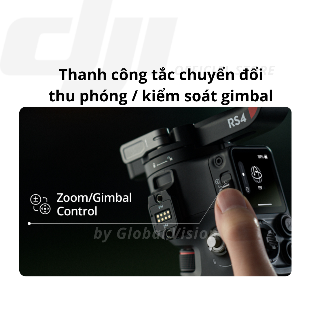 Gimbal máy ảnh DJI RS 4 chống rung cho camera DSLR và Mirrorless tải trọng đến 3kg, quay dọc linh hoạt (DJI RS 4) - Hàng chính hãng