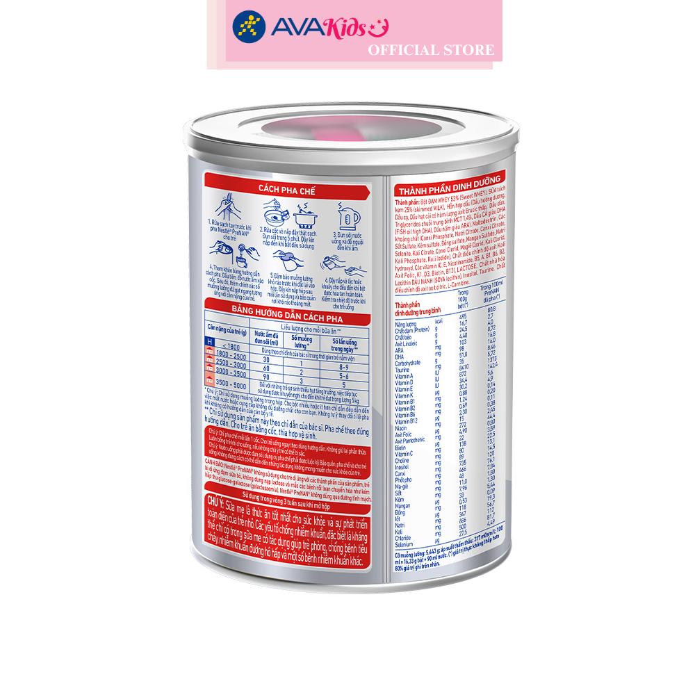 Sữa bột PreNAN 380g (trẻ sơ sinh) dành cho trẻ nhẹ cân, thiếu tháng - Hàng chính hãng